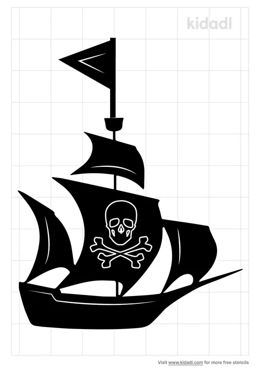 Pirate Ship Stencils