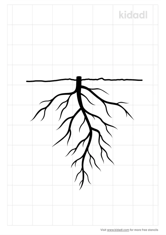 Plant Root Stencils