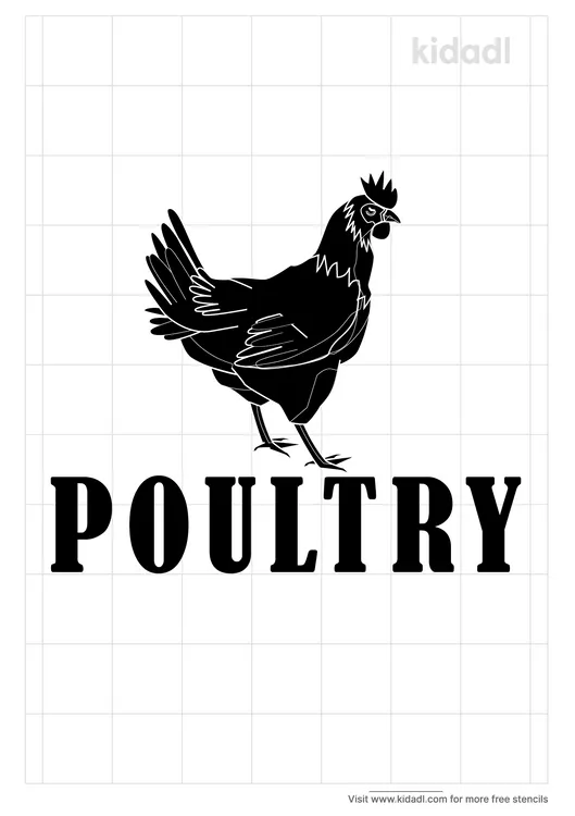 Poultry Word Stencils