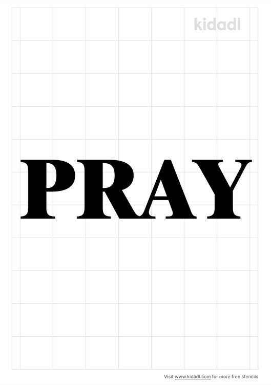 pray stencils free printable words quotes stencils