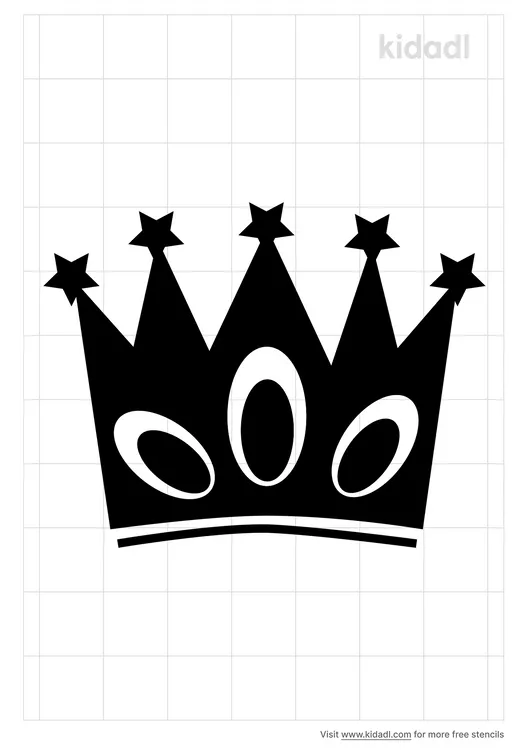 Princess Birthday Crown Stencils