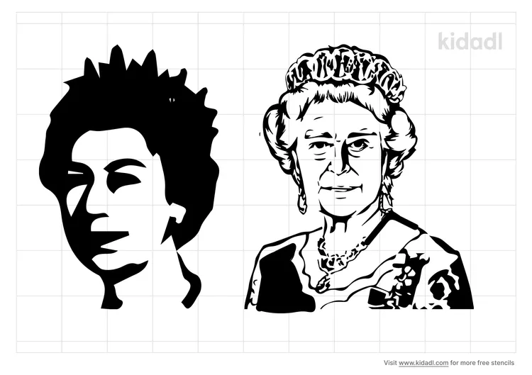 Queen Elizabeth Stencils