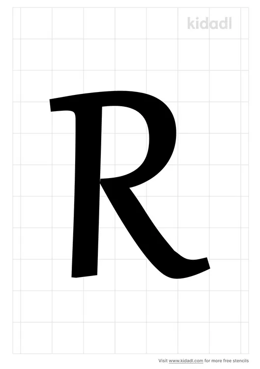 R Letter Stencils