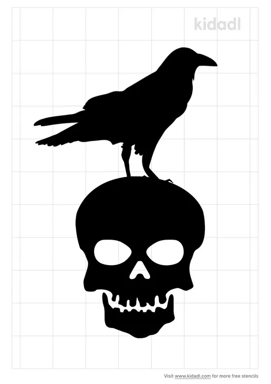 Raven And Skull Stencils