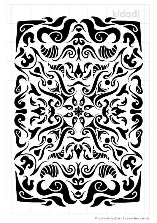 Rectangle Mandala Stencils