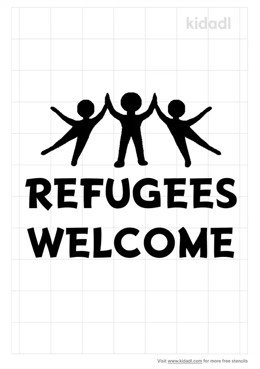 Refugees Welcome Stencils