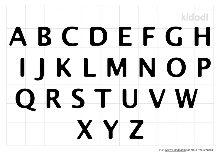 Rounded Alphabet Stencils