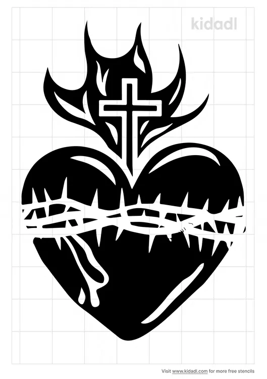 Sacred Heart Stencils