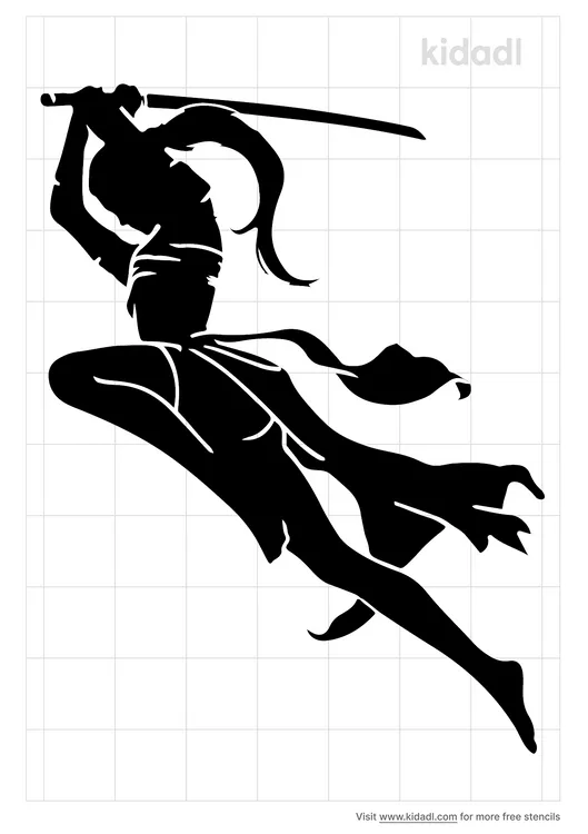 Samurai Girl Stencils