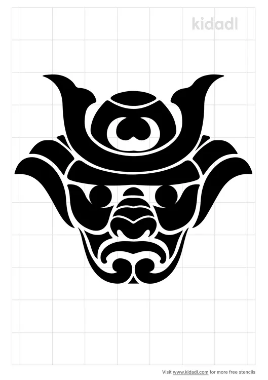 Samurai Helmet Stencils