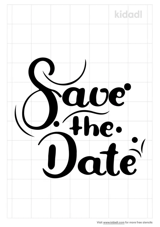 Save The Date Stencils