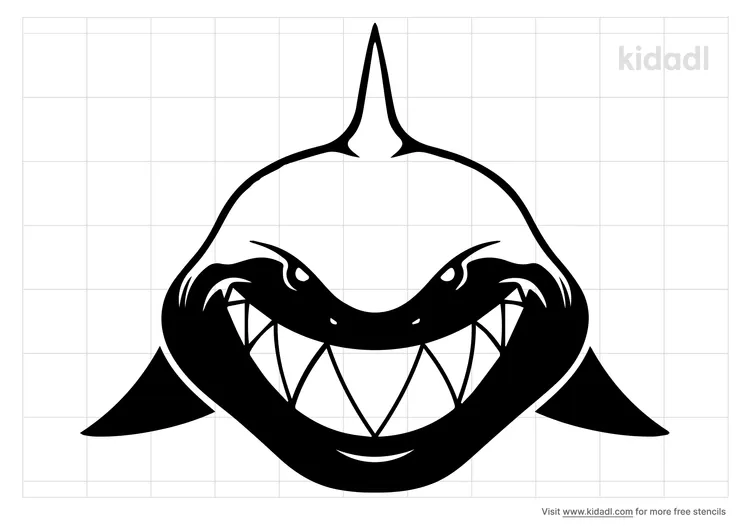Shark Head Stencils