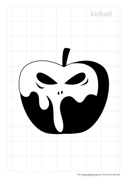 Simple Poison Apple Stencils
