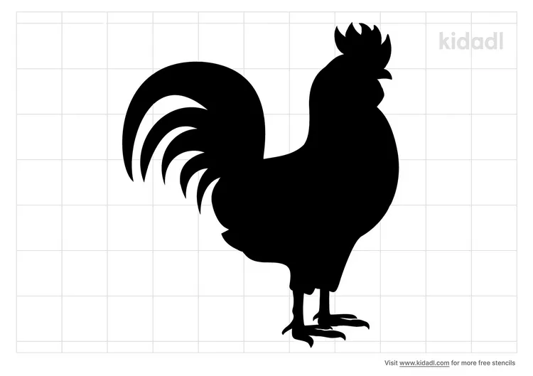 Simple Rooster Stencils