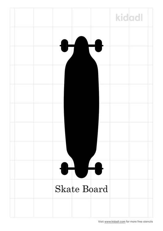Simple Skate Board Stencils