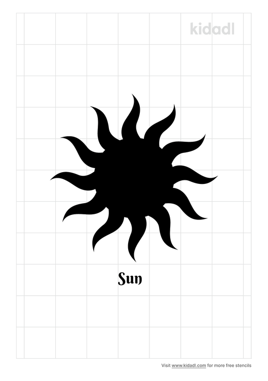 simple sun stencils free printable space stencils kidadl and space