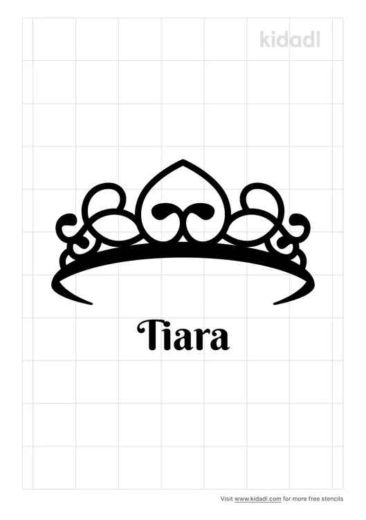 Simple Tiara Stencils