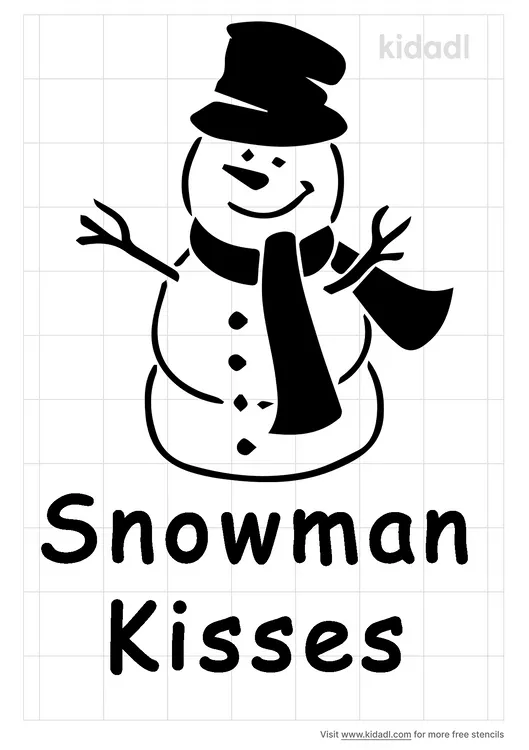 Snowman Kisses Stencils