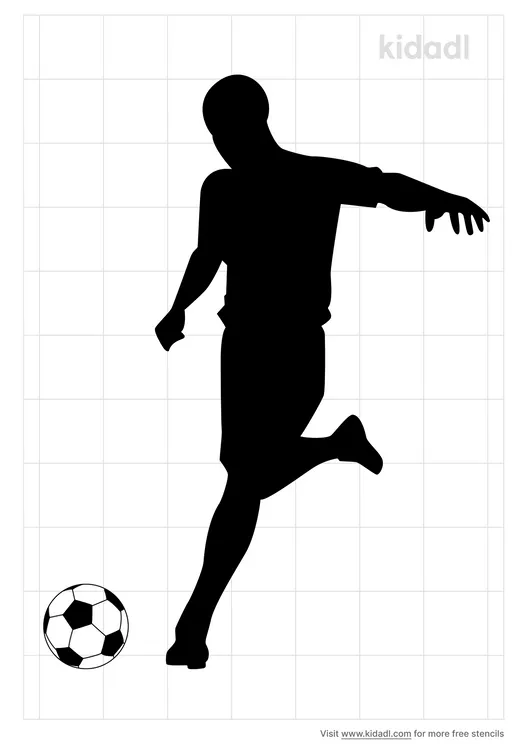 Soccer Player Stencils