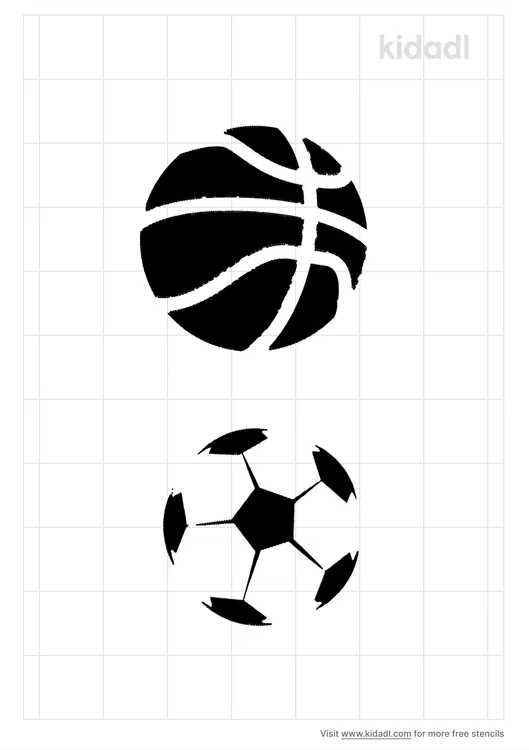 Sport Balls Stencils