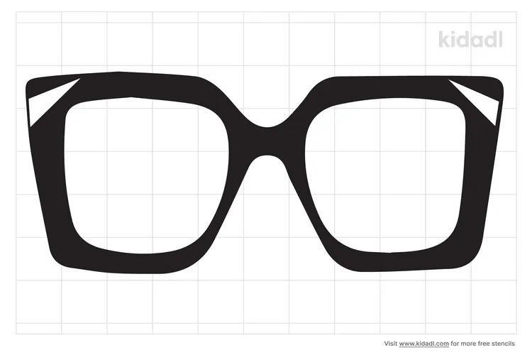Square Glasses Stencils