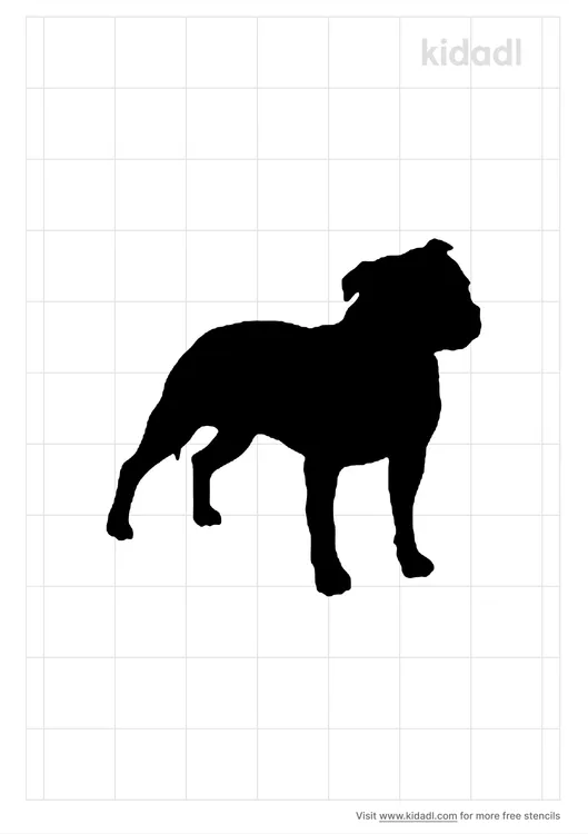 Staffordshire Bull Terrier Stencils