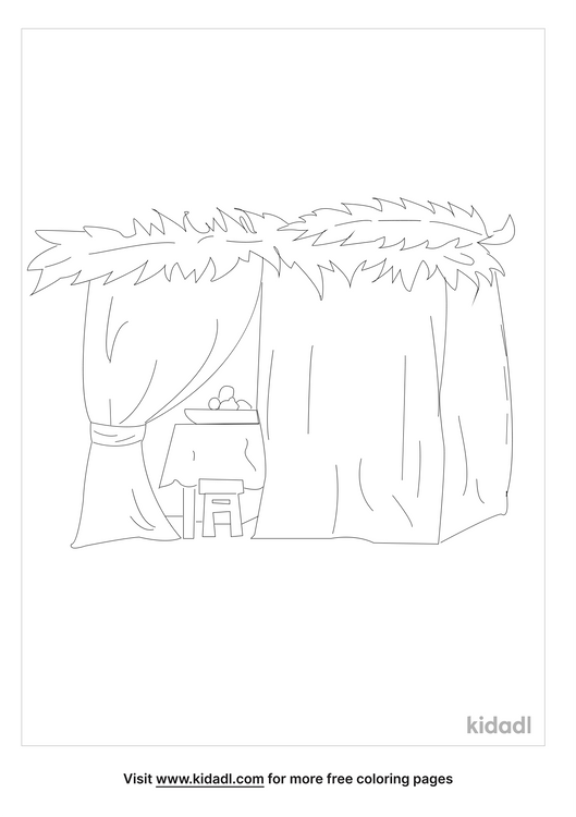 Sukkah Coloring Pages Free Torah Coloring Pages Kidadl