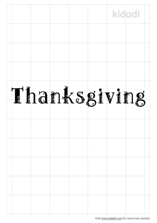 Thanksgiving Words Stencils