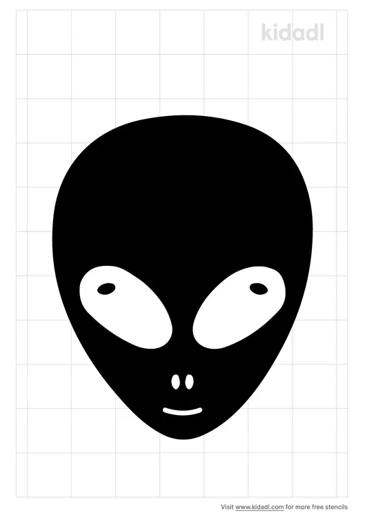 Traditional Alien Head Stencils