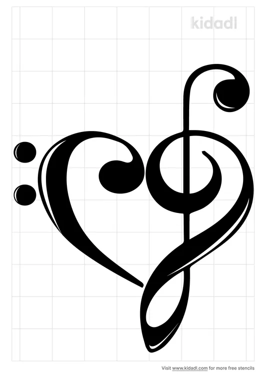 Trebel And Base.clef.heart Stencils