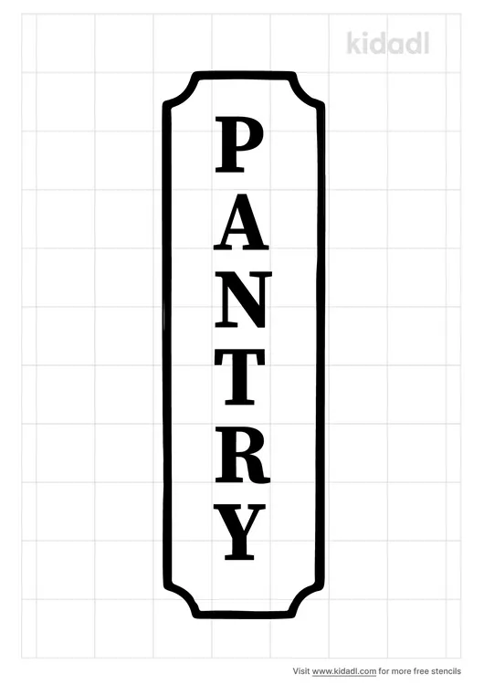 Vertical Pantry Stencils