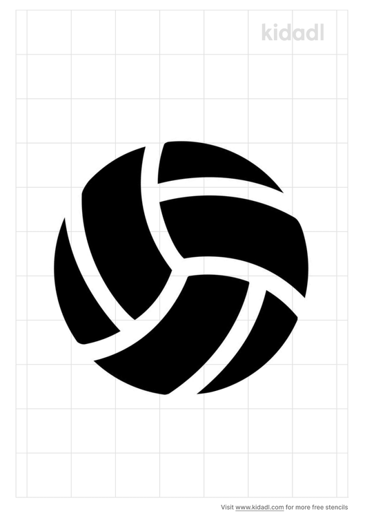 Volleyball Stencils Free Printable Sports Stencils Kidadl and