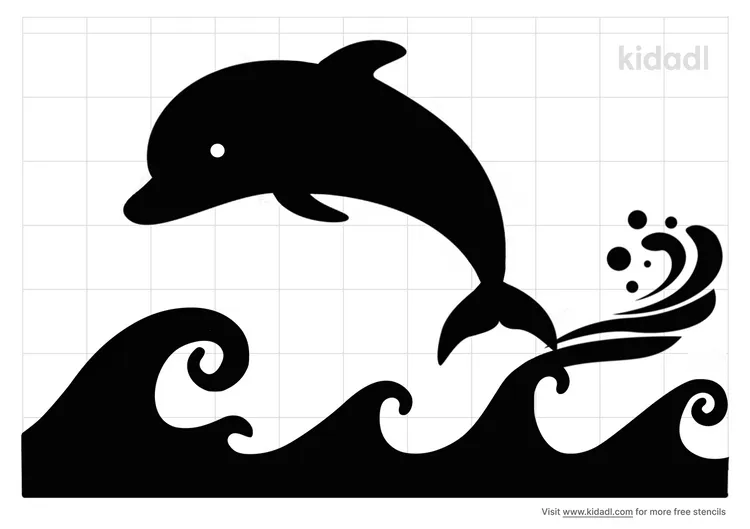 waves-with-dolphin-stencil