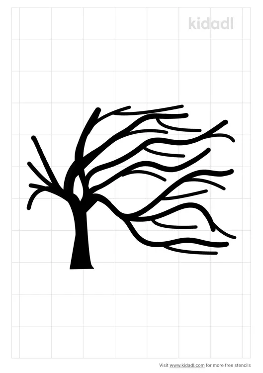 Windswept Tree Stencils