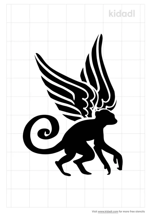 winged-monkey-stencil