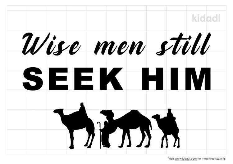Wise Men Still Seek Him Stencils