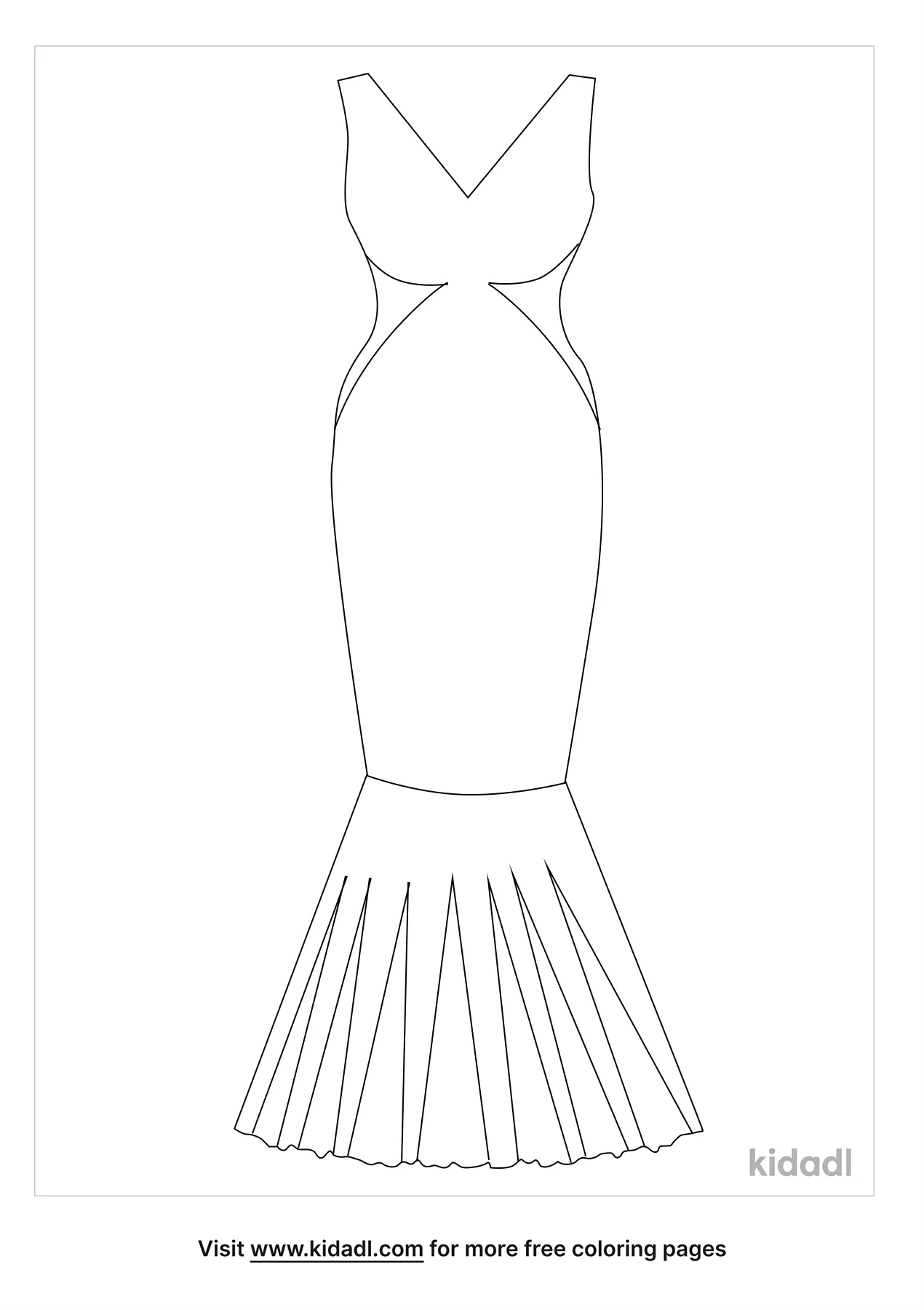 ariel dress coloring pages