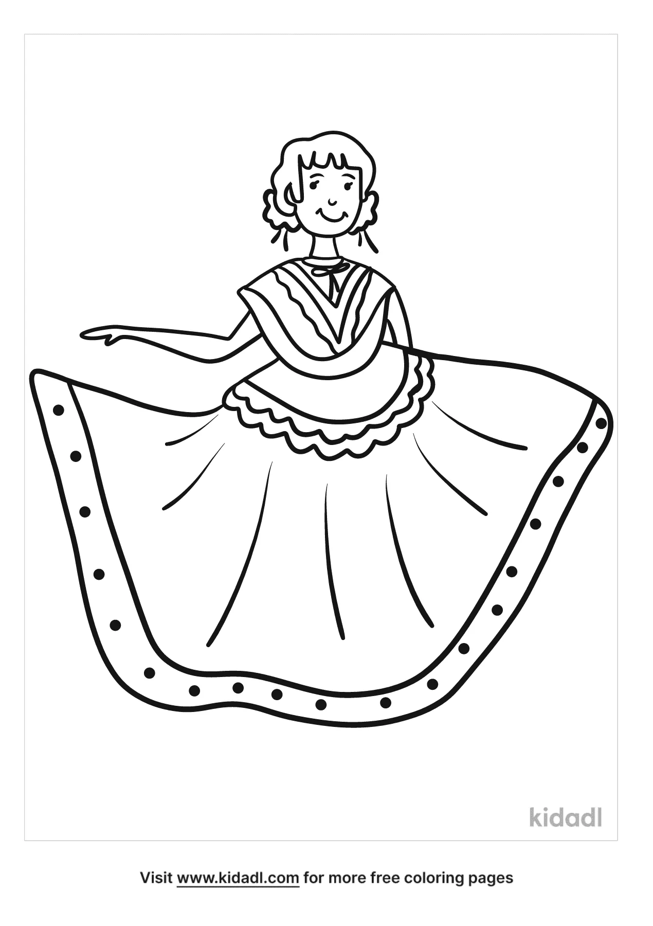 Mexican Clothes Coloring Page