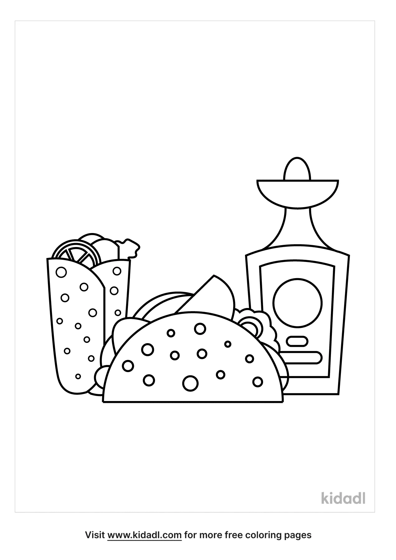 printable mexican food coloring pages