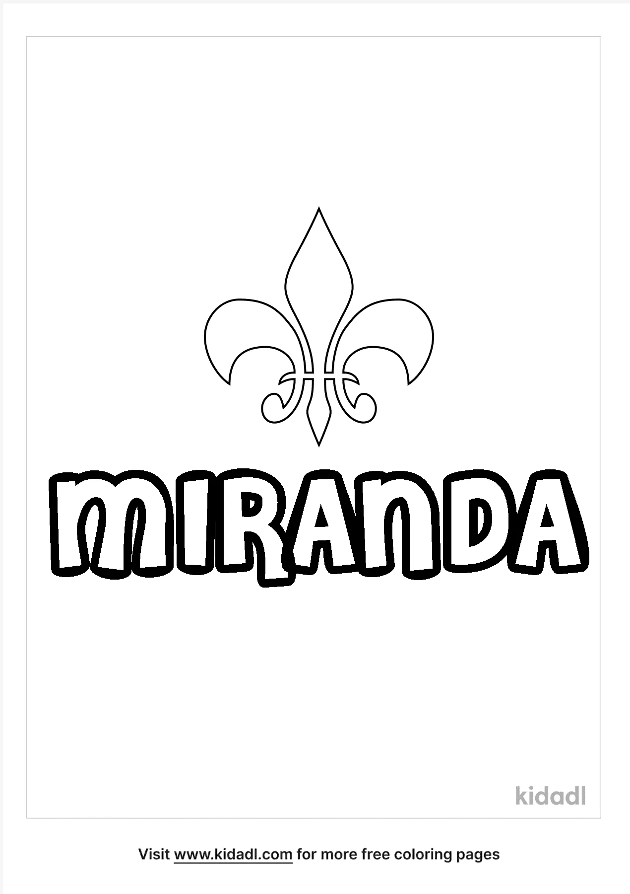 miranda name coloring pages