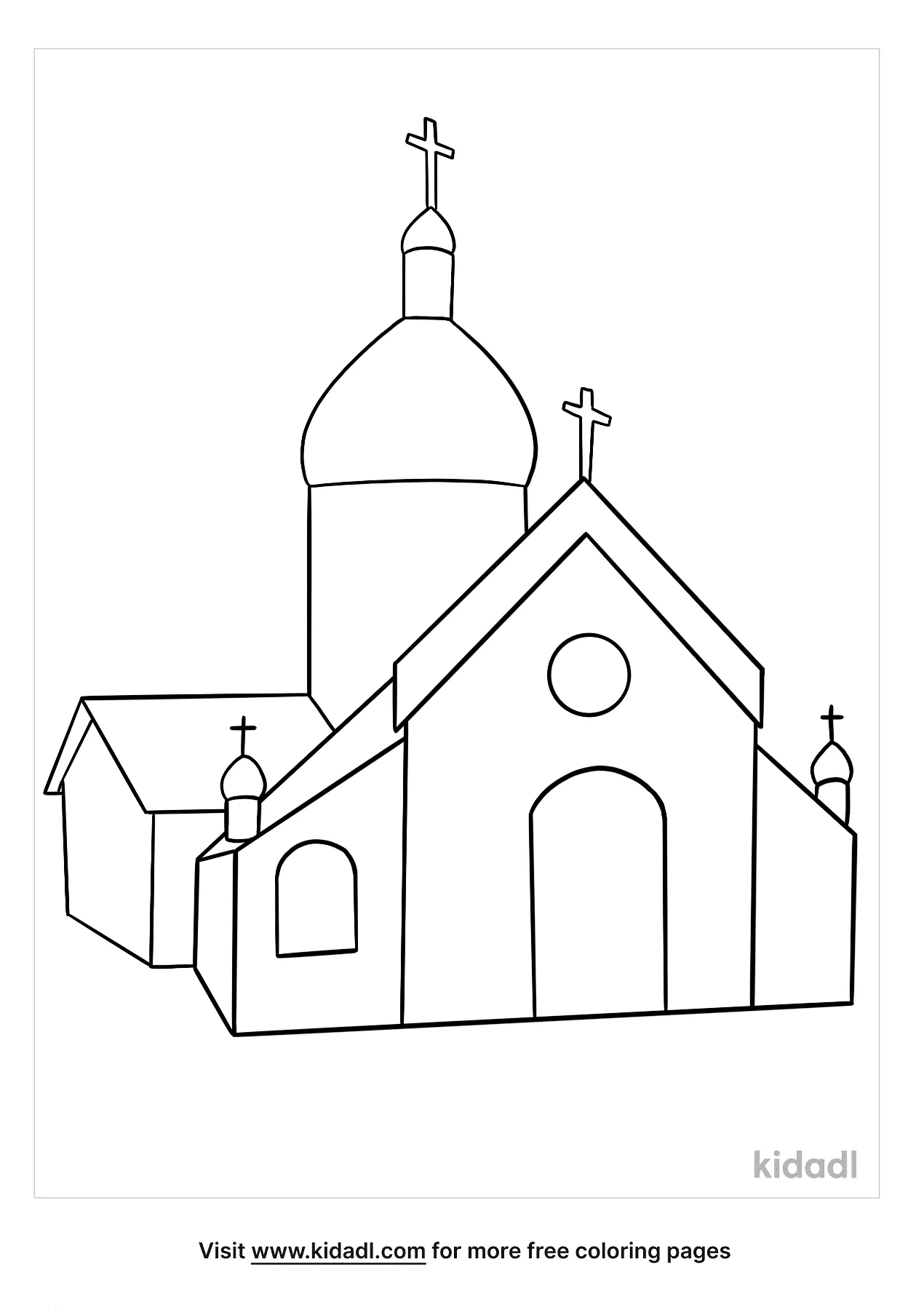 Free Monastary Coloring Page | Coloring Page Printables | Kidadl