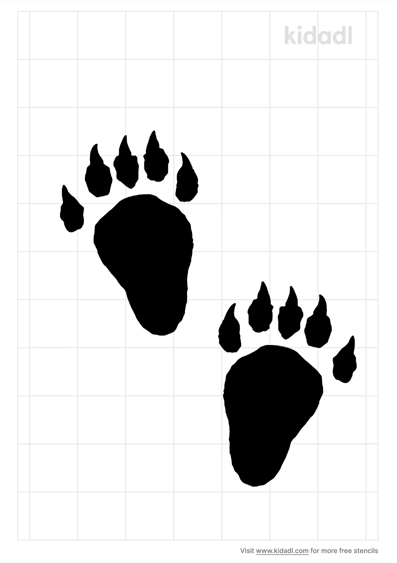 Free Monster Footprint Stencil | Stencil Printables | Kidadl