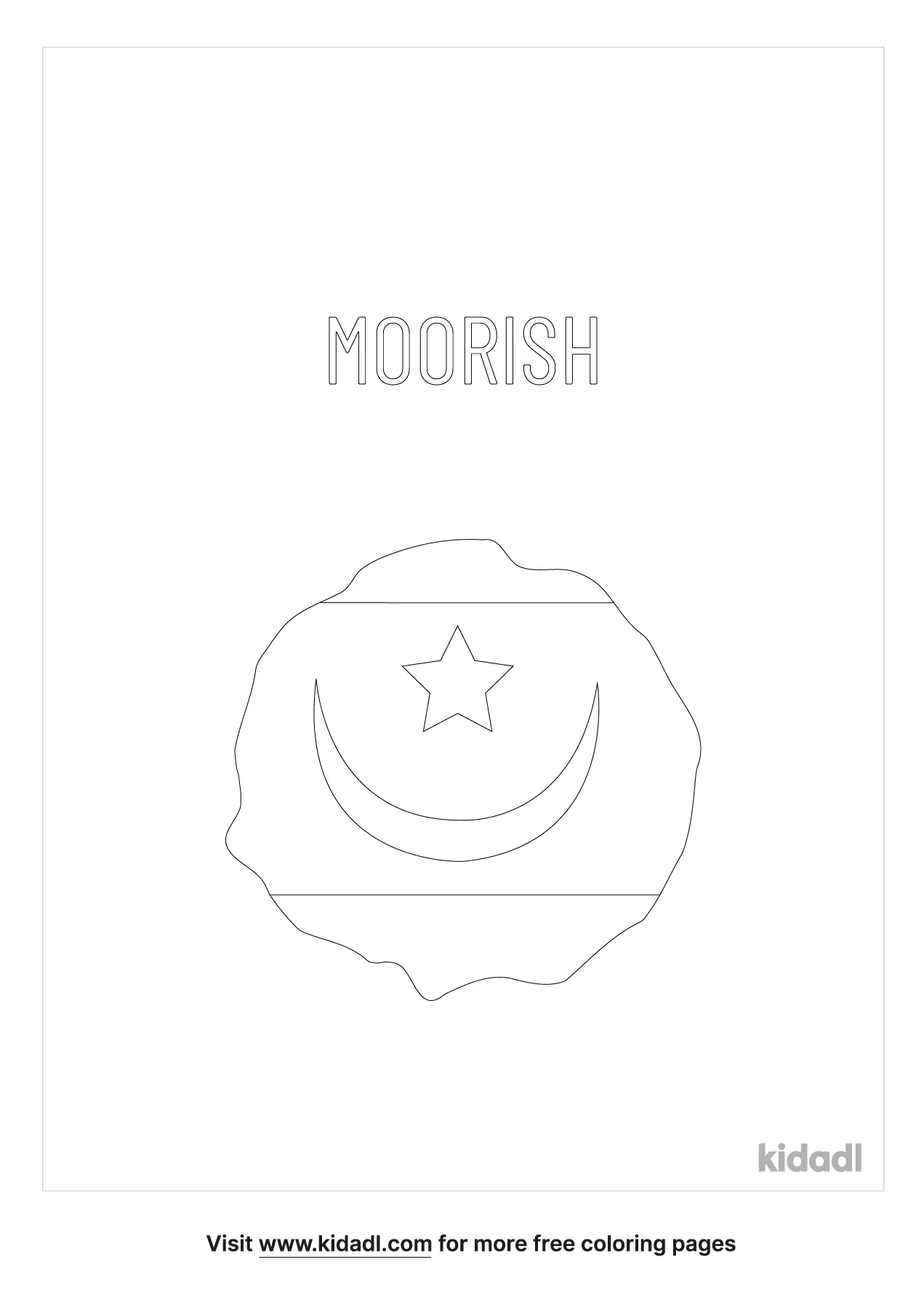Moorish Flag Coloring Page