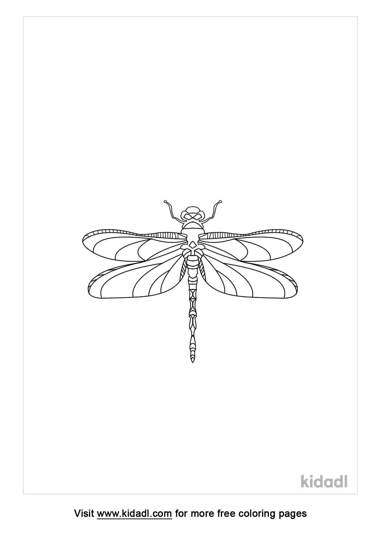 Mosaic Dragonfly Coloring Page