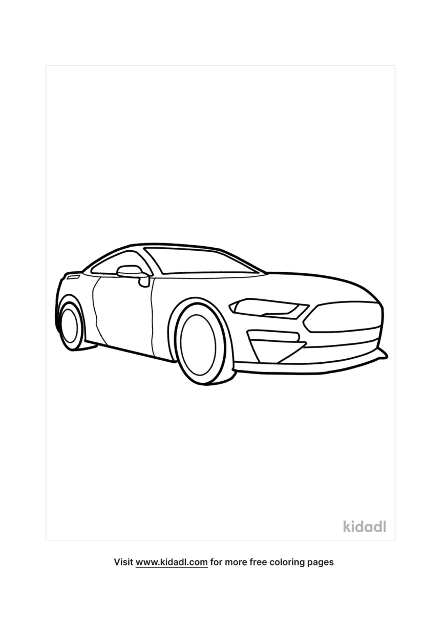 coloring pages of a mustang