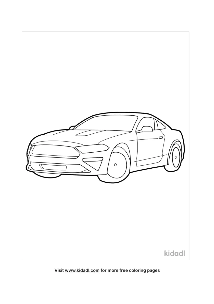 coloring pages of a mustang