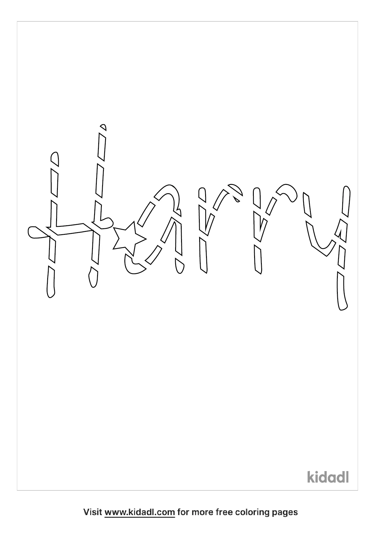 Name Harry Coloring Page