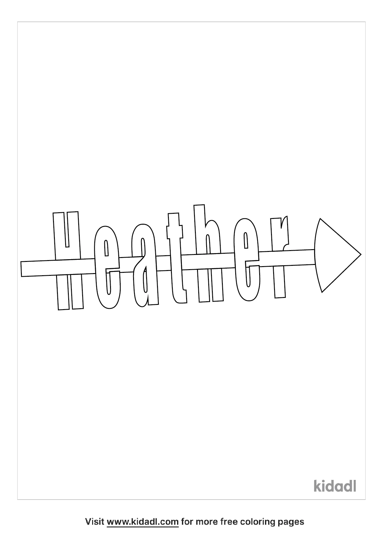 Name Heather Coloring Page