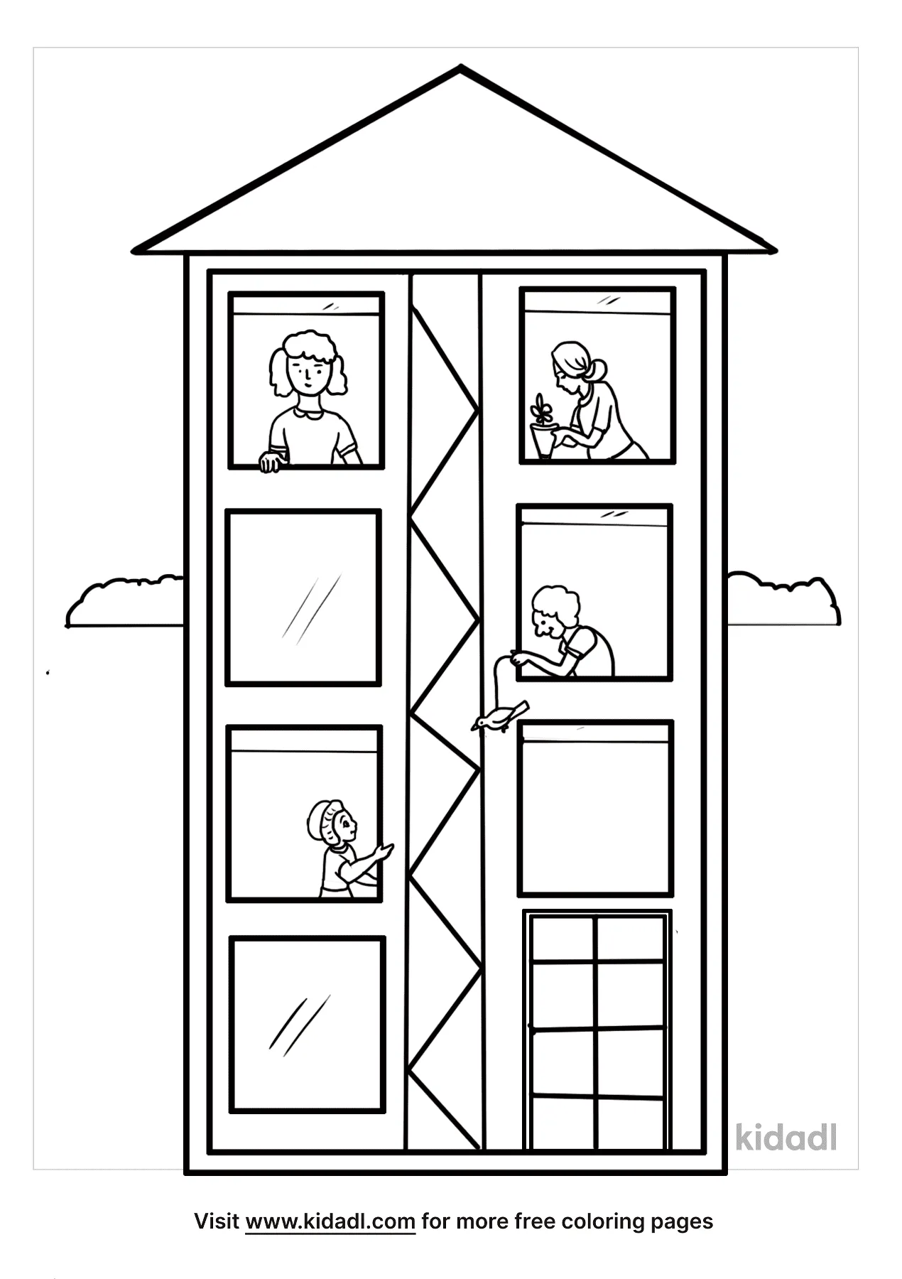 Neighborhood Coloring Pages Free Buildings Coloring Pages Kidadl