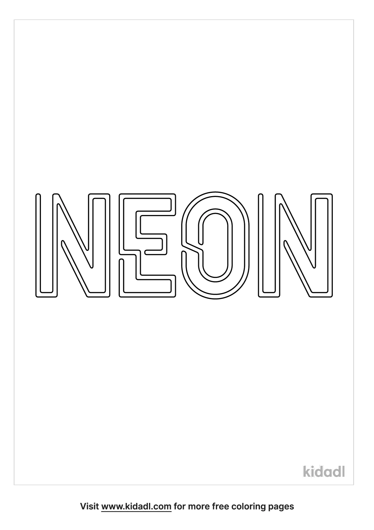 Neon Coloring Page
